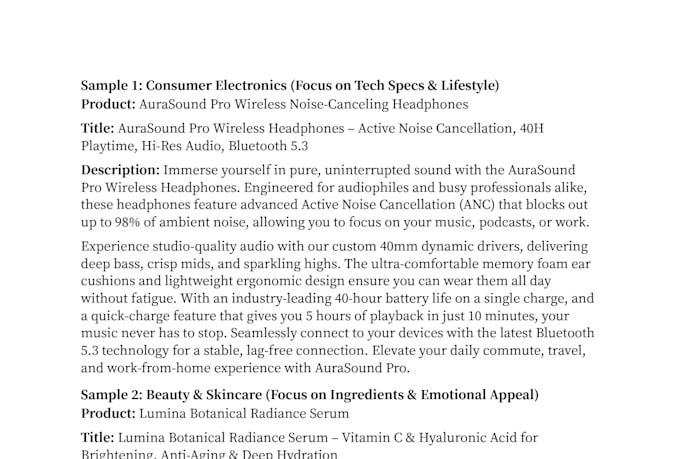 ai product description service